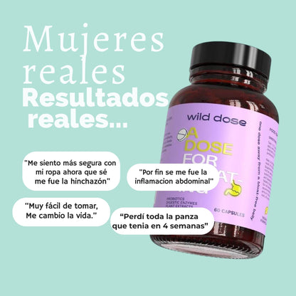 Wild Dose - tu dosis probiotica para la hinchazón y el mal estar.