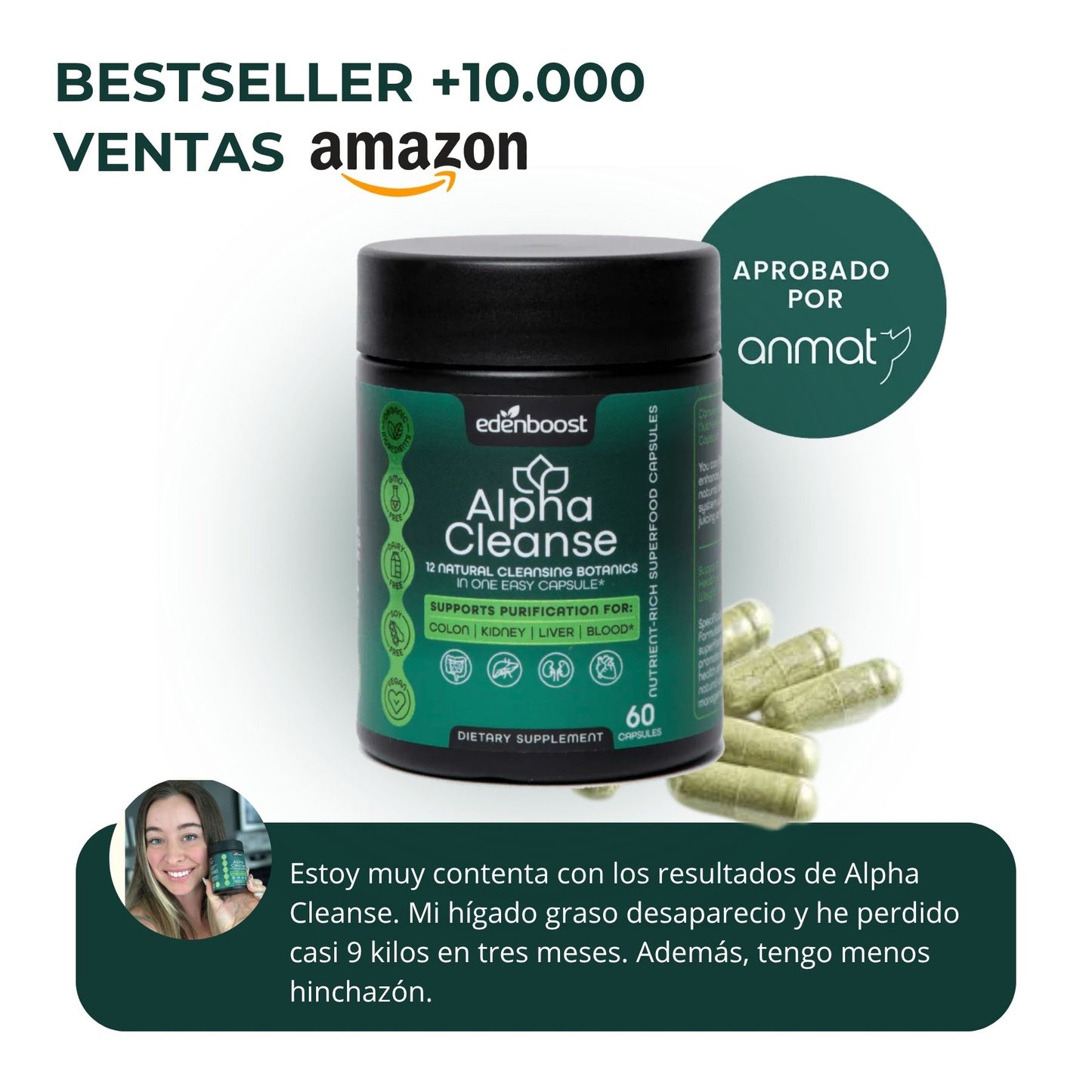 AlphaCleanse superalimento – Reducotr de peso & Detox Hepático